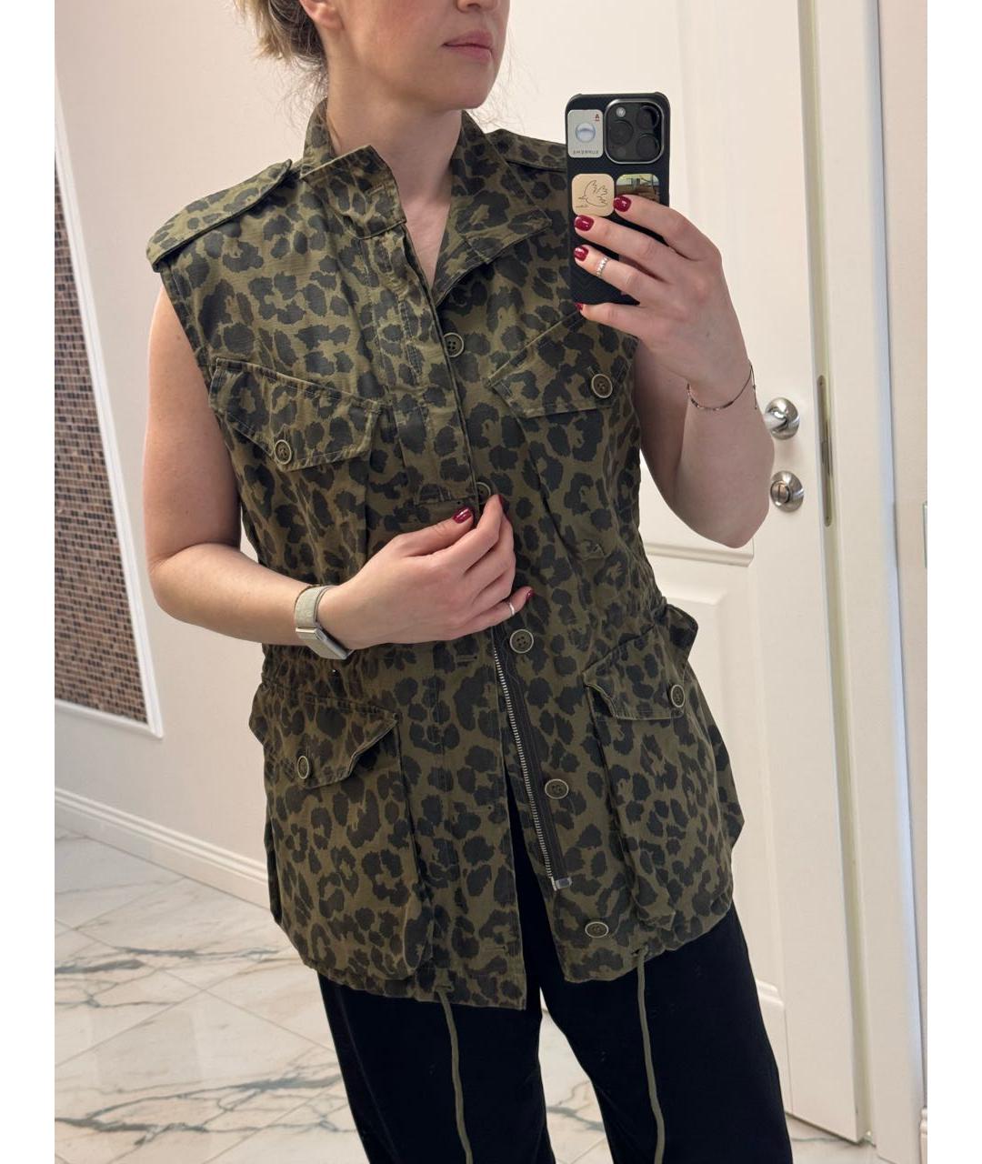 SAINT LAURENT Хаки деним жилет, фото 8