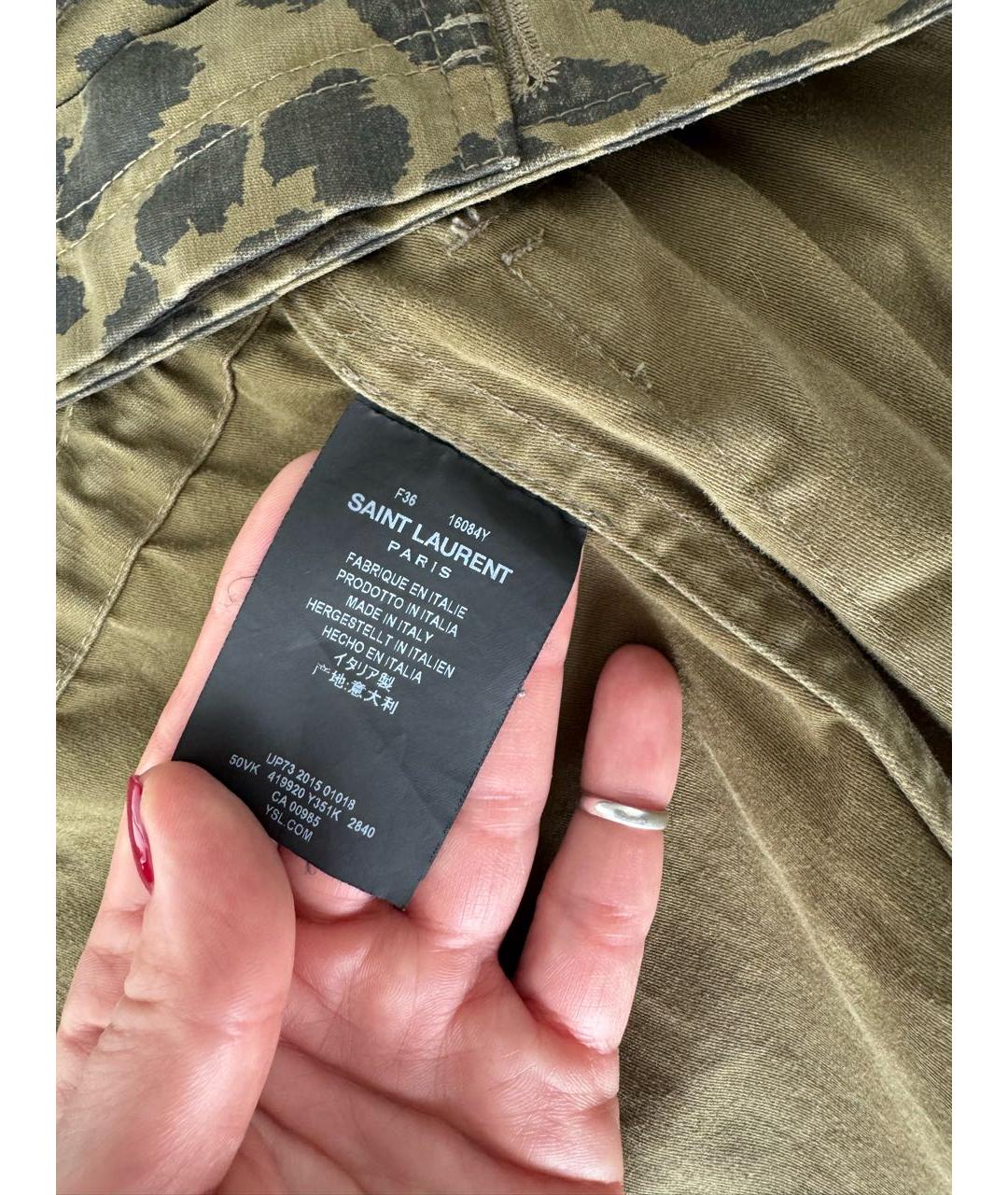 SAINT LAURENT Хаки деним жилет, фото 3