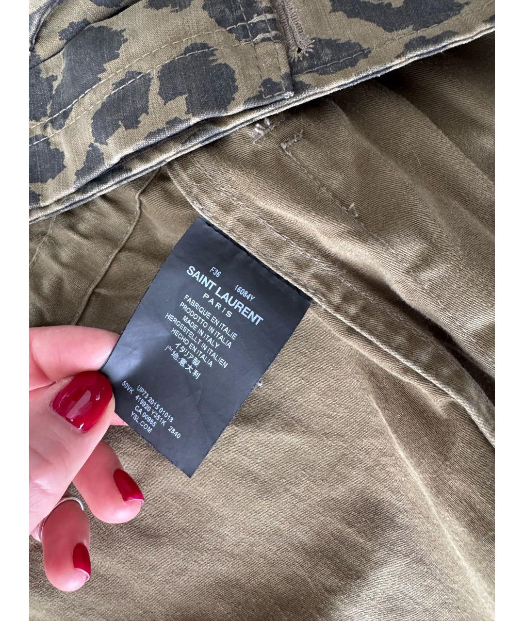 SAINT LAURENT Хаки деним жилет, фото 6