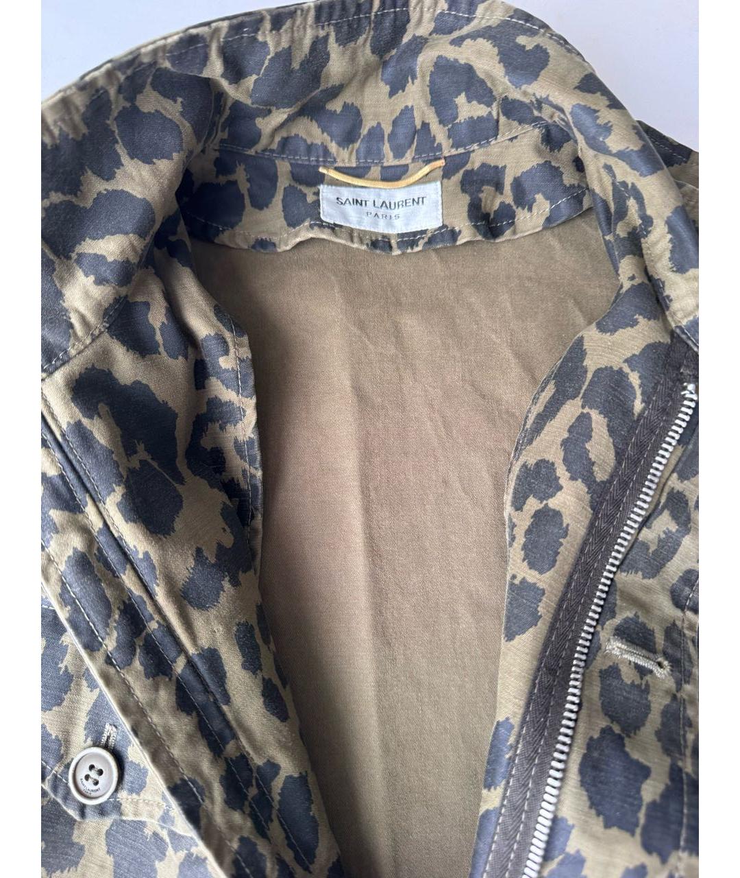 SAINT LAURENT Хаки деним жилет, фото 5