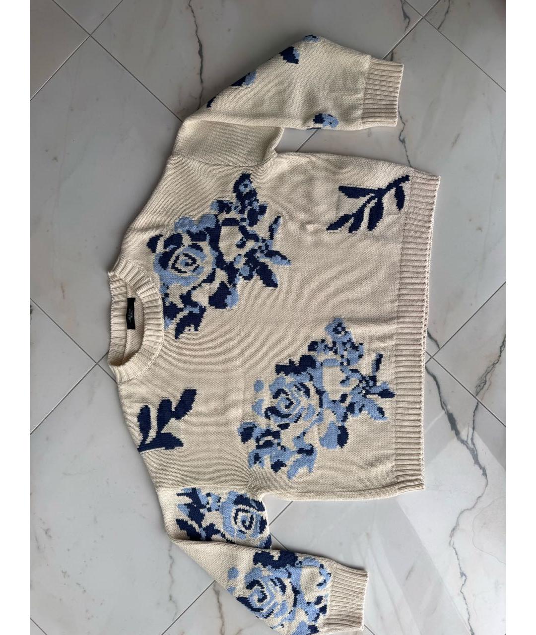 WEEKEND MAX MARA Бежевый хлопковый джемпер / свитер, фото 2