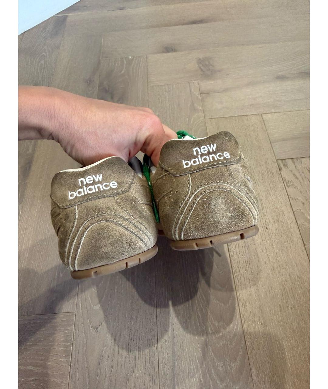 MIU MIU Коричневые замшевые кроссовки, фото 4