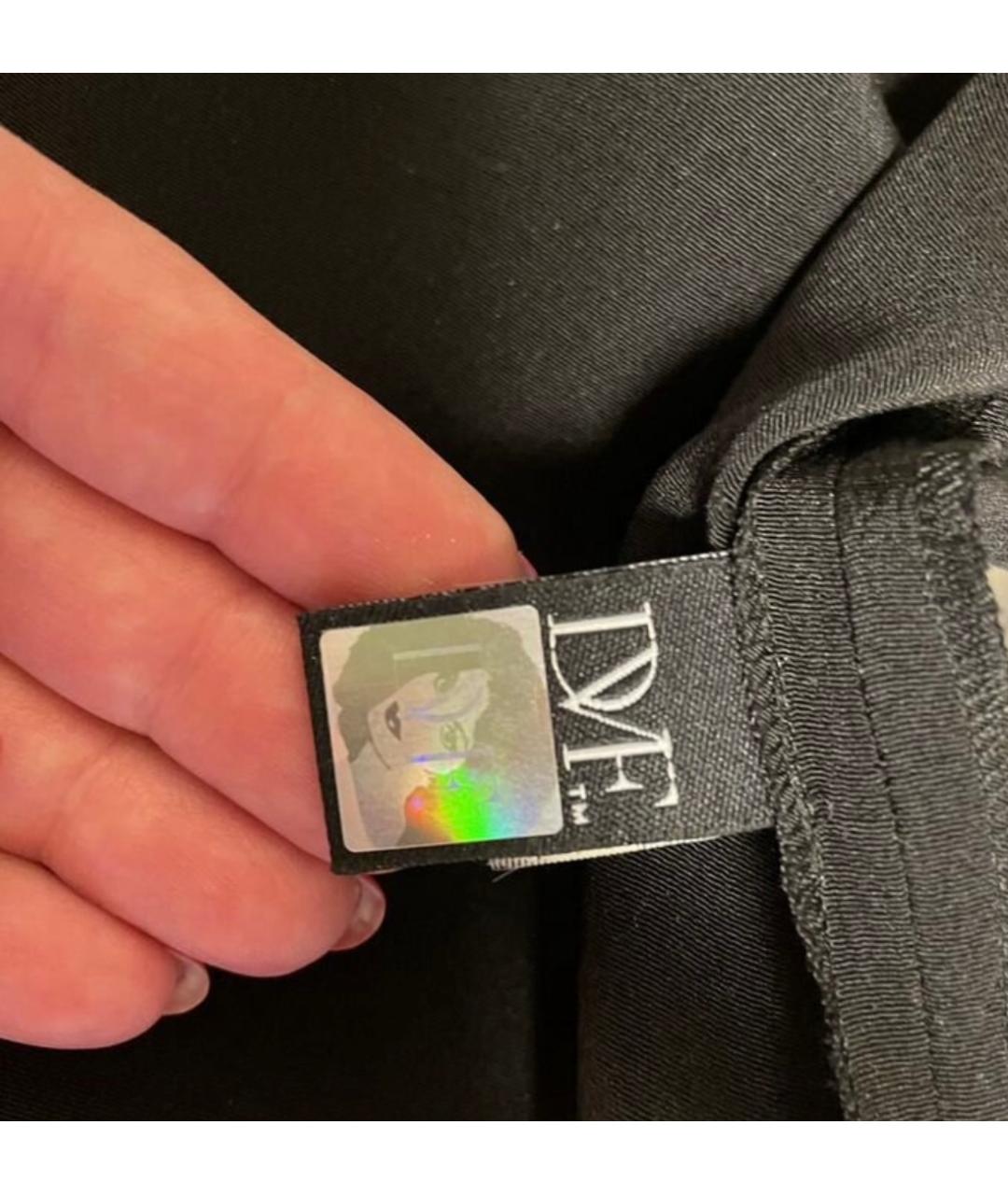 DIANE VON FURSTENBERG Черное шелковое коктейльное платье, фото 4