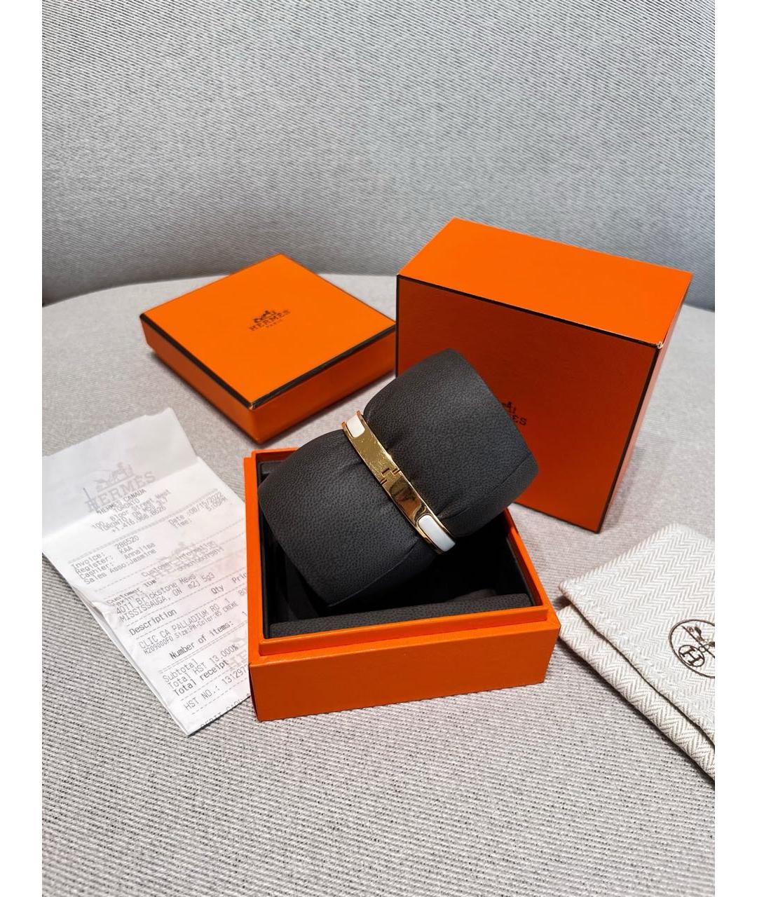 HERMES Золотой браслет, фото 2