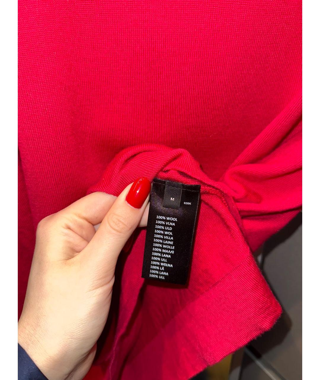 PS BY PAUL SMITH Красный шерстяной джемпер / свитер, фото 4