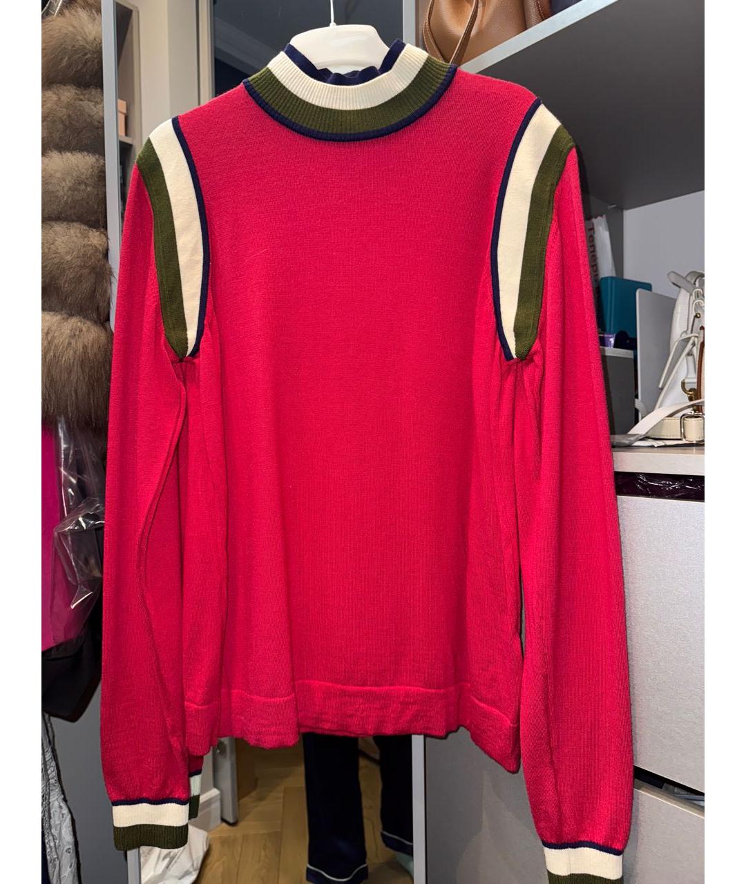 PS BY PAUL SMITH Красный шерстяной джемпер / свитер, фото 5