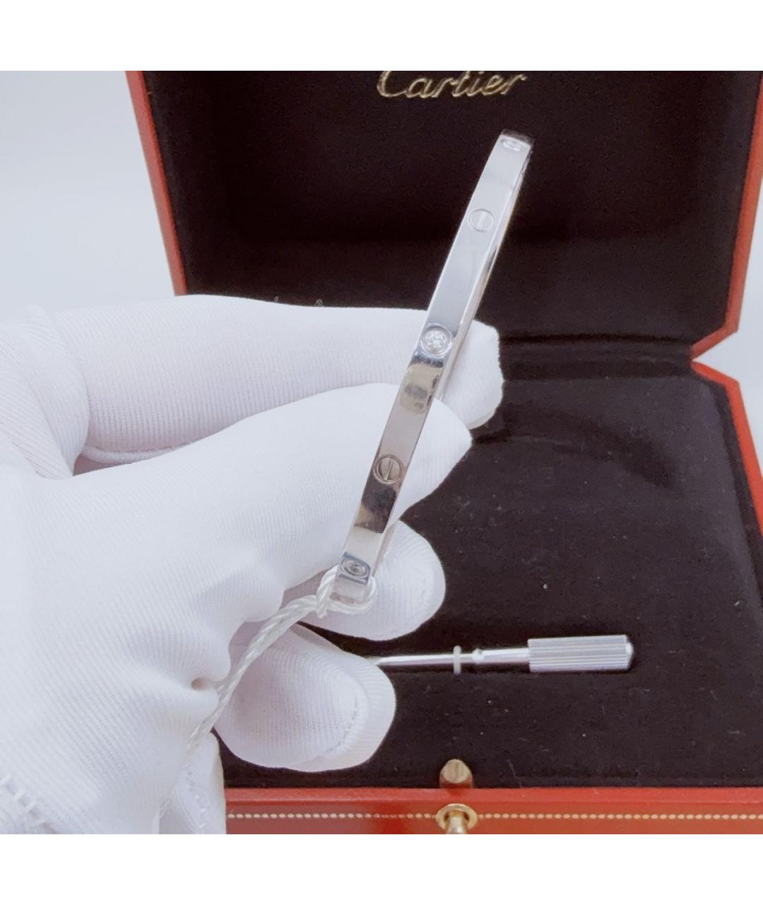 CARTIER Белый браслет из белого золота, фото 4