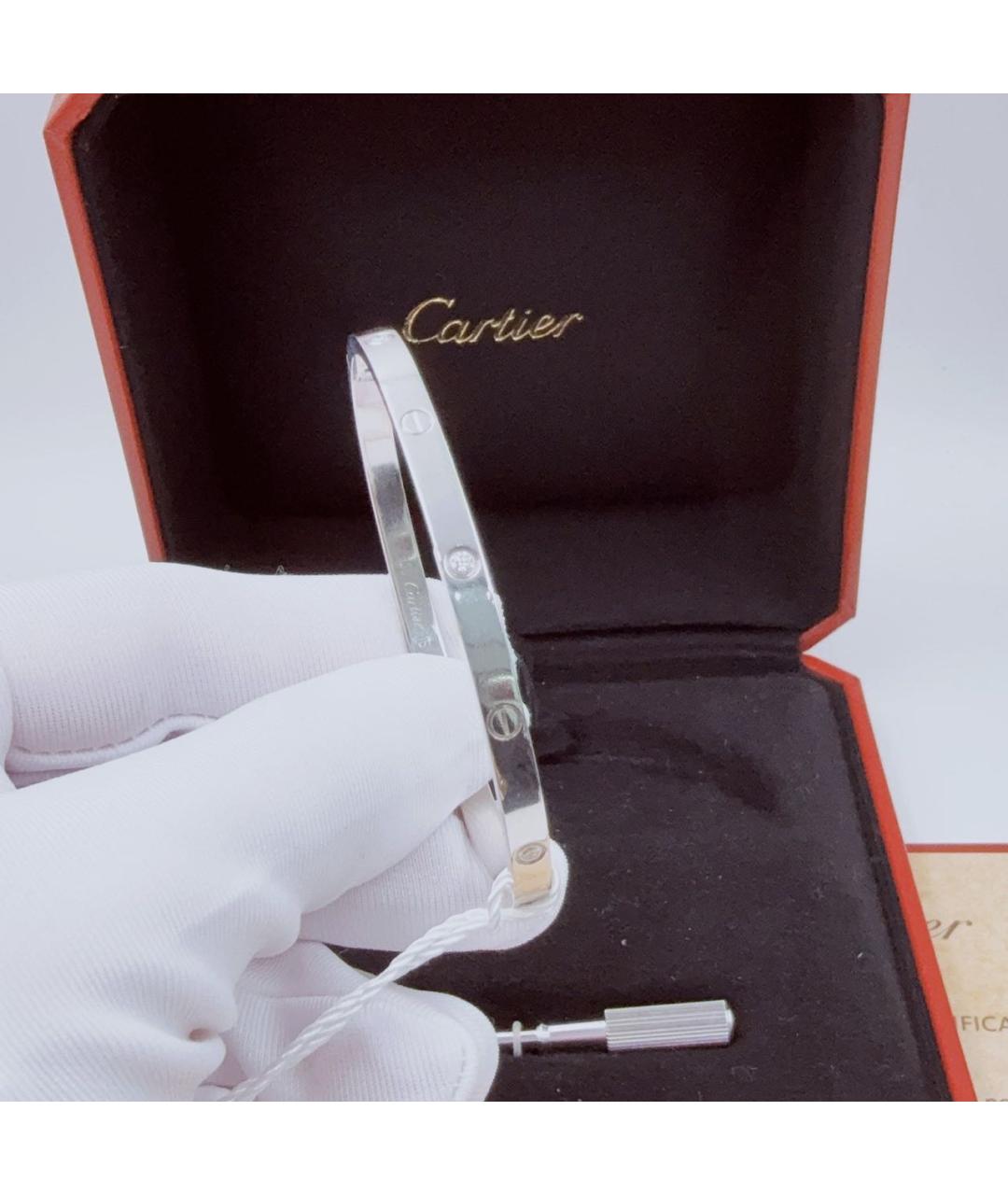 CARTIER Белый браслет из белого золота, фото 5