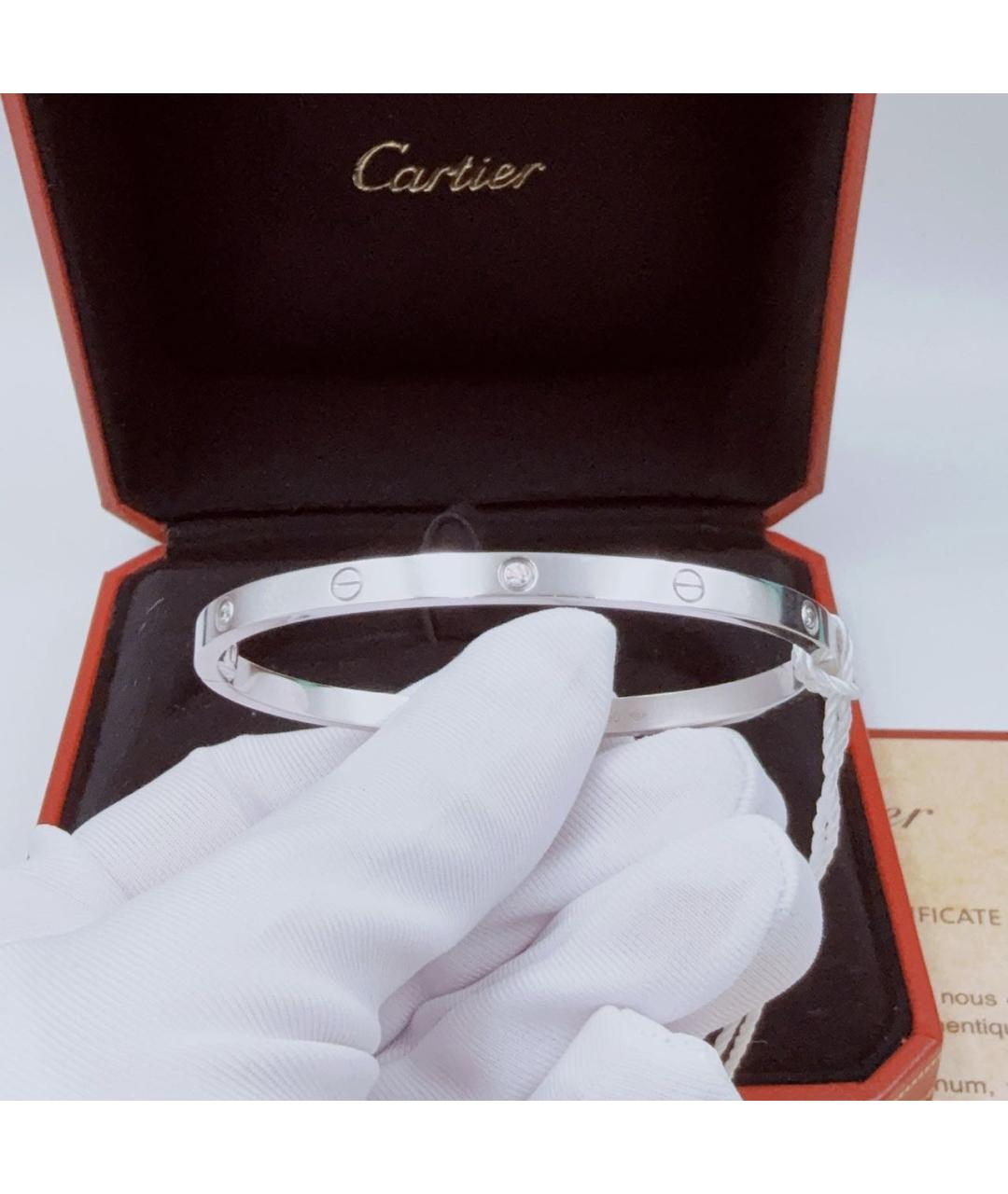 CARTIER Белый браслет из белого золота, фото 2