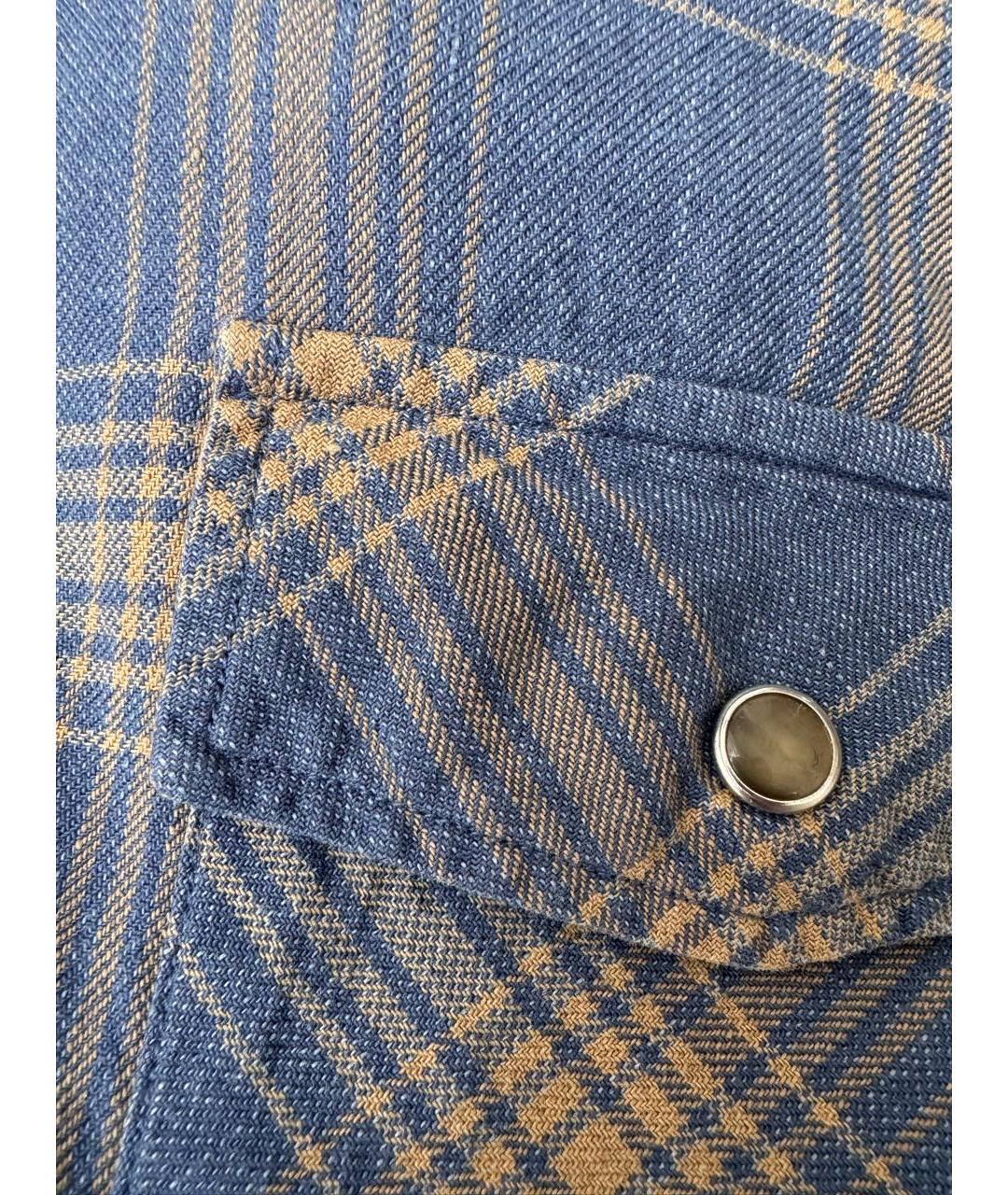 IRO Синяя хлопковая рубашка, фото 5