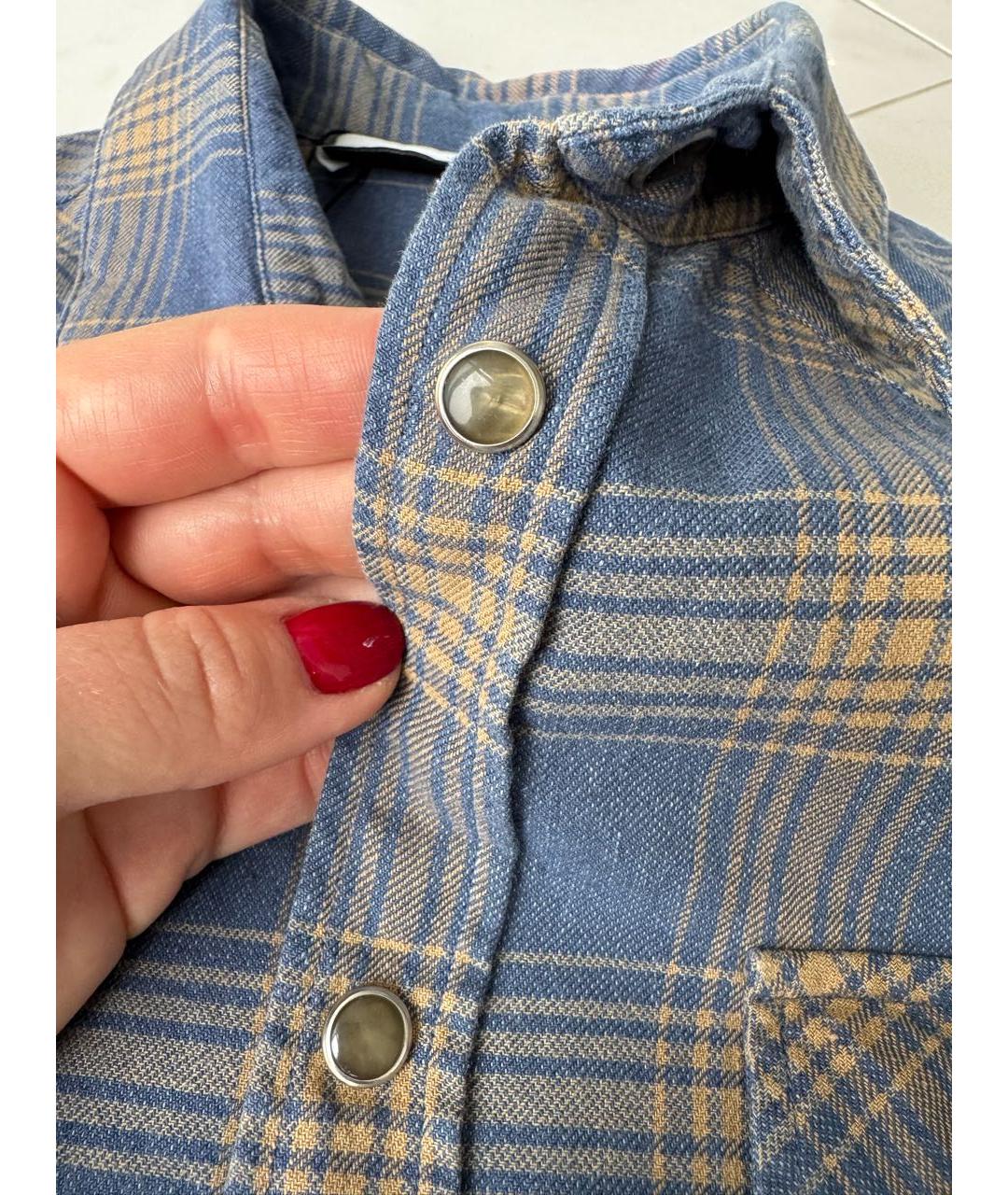 IRO Синяя хлопковая рубашка, фото 4