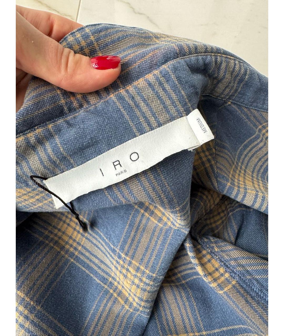 IRO Синяя хлопковая рубашка, фото 2