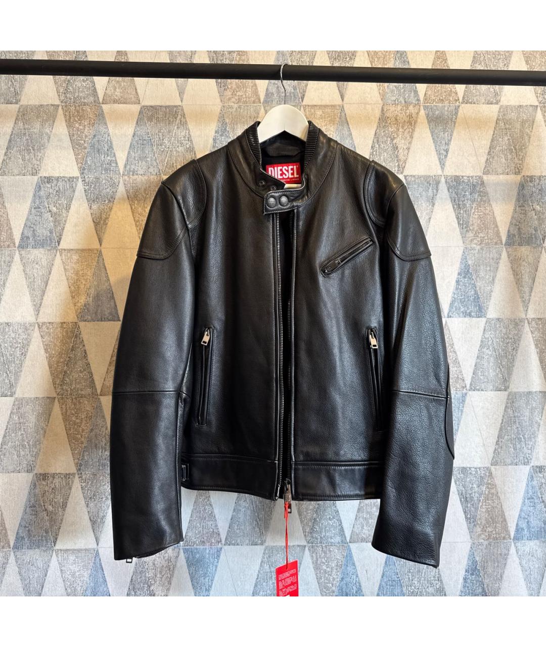 DIESEL Черная кожаная куртка, фото 5