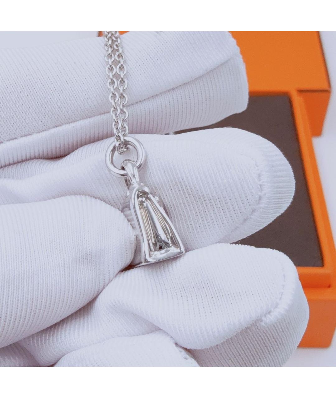 HERMES Белое колье из белого золота, фото 5