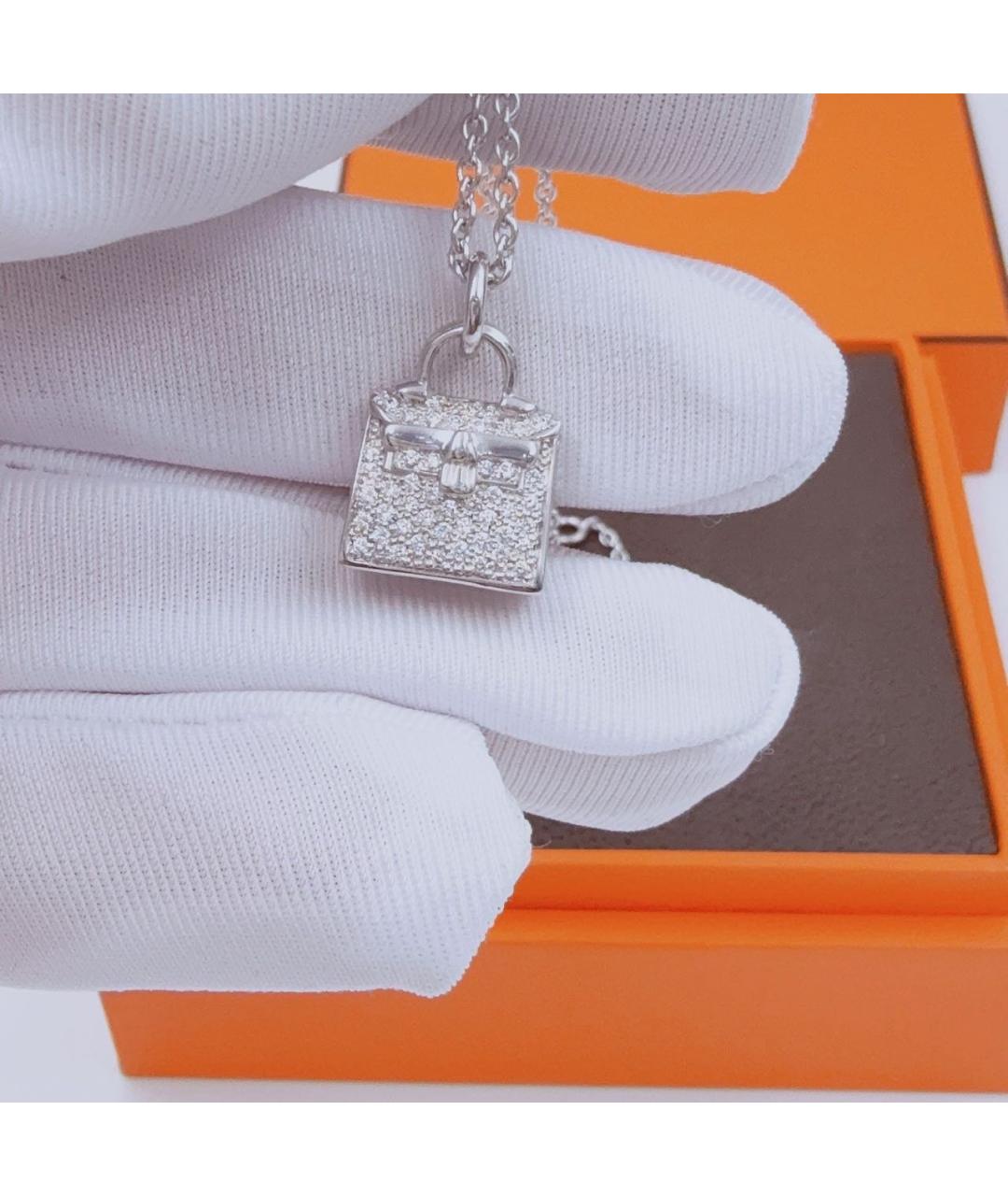 HERMES Белое колье из белого золота, фото 3