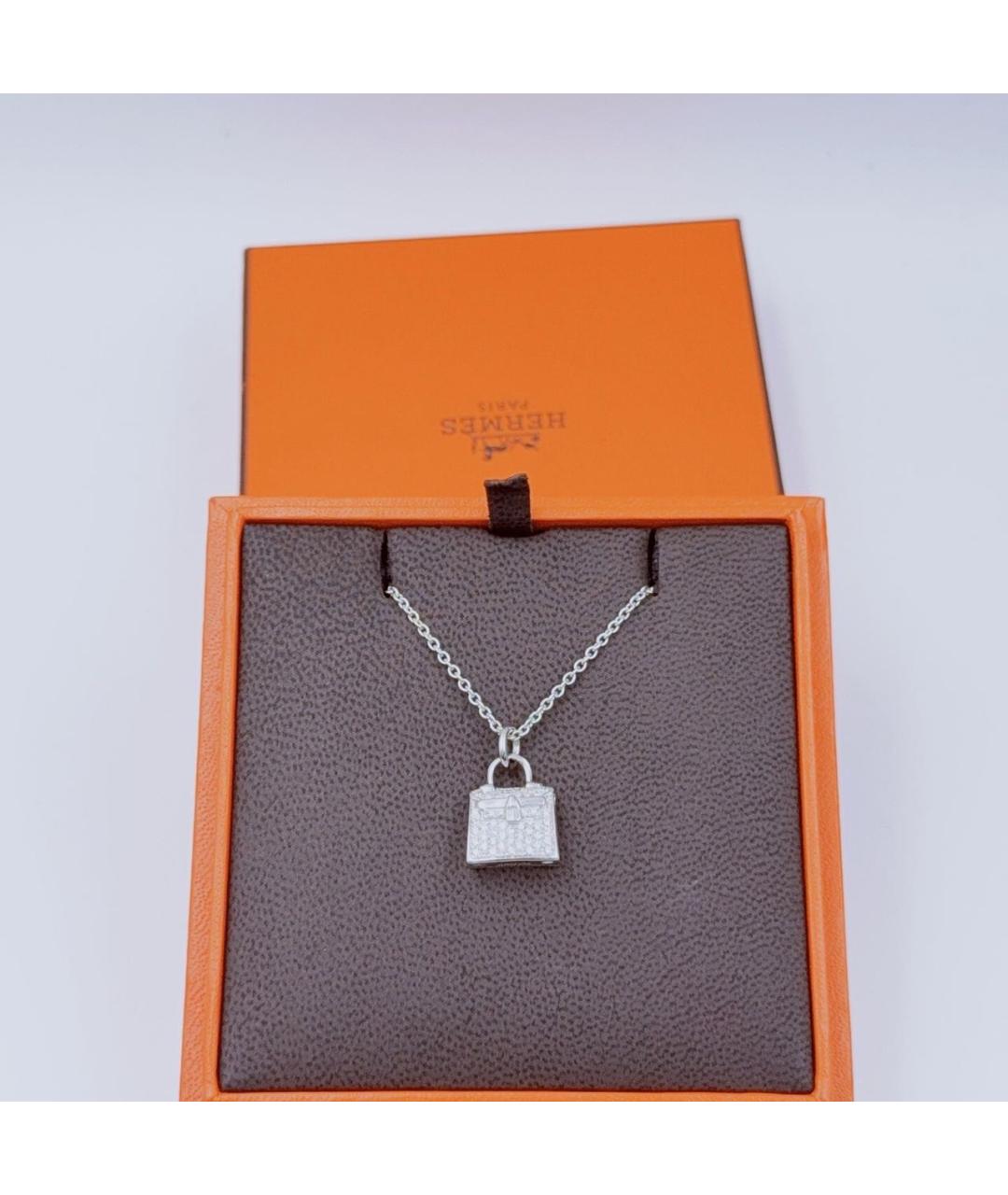 HERMES Белое колье из белого золота, фото 7