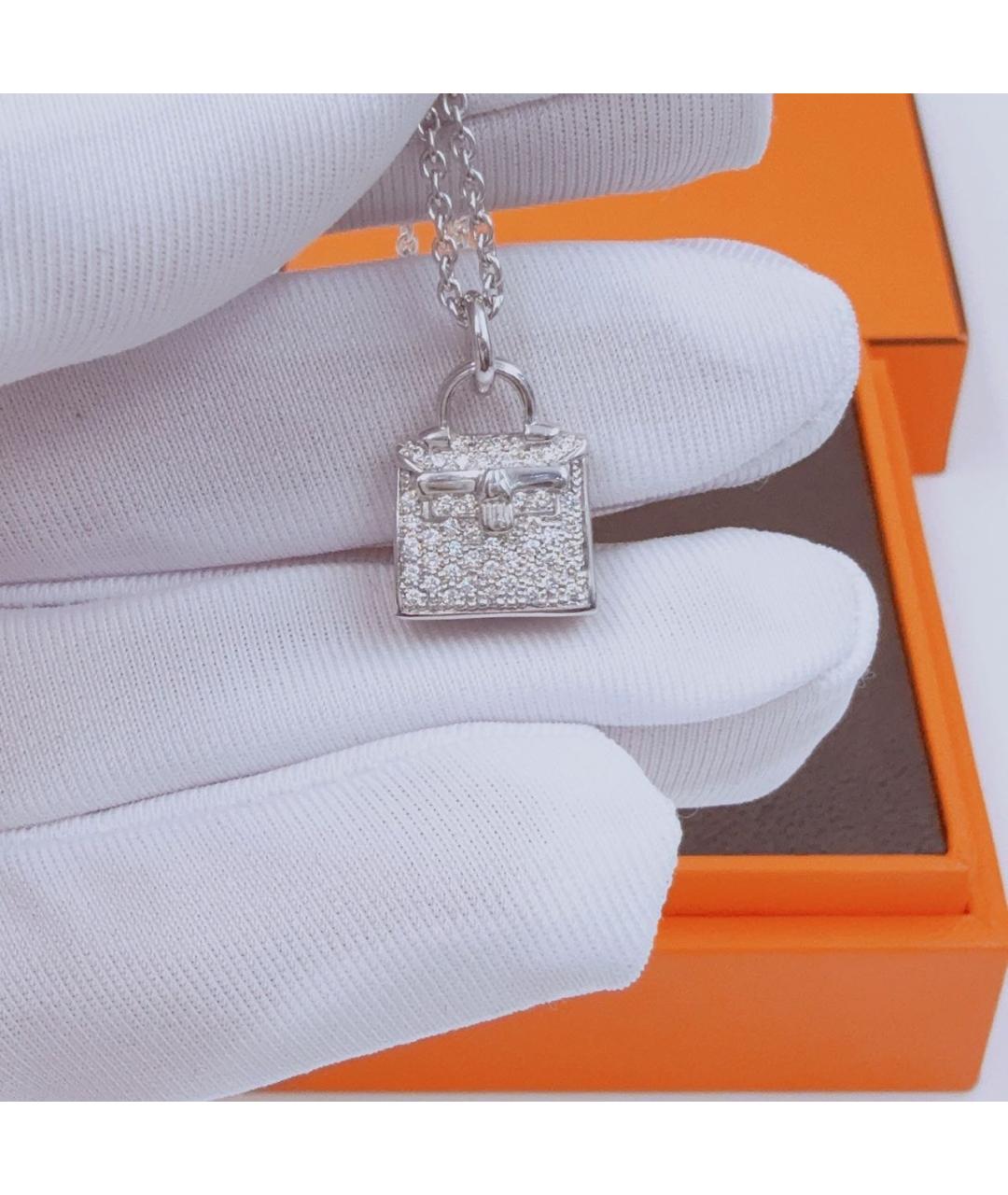 HERMES Белое колье из белого золота, фото 2