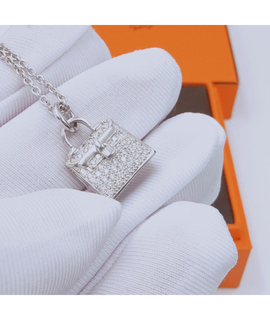 HERMES Белое колье из белого золота, фото 4