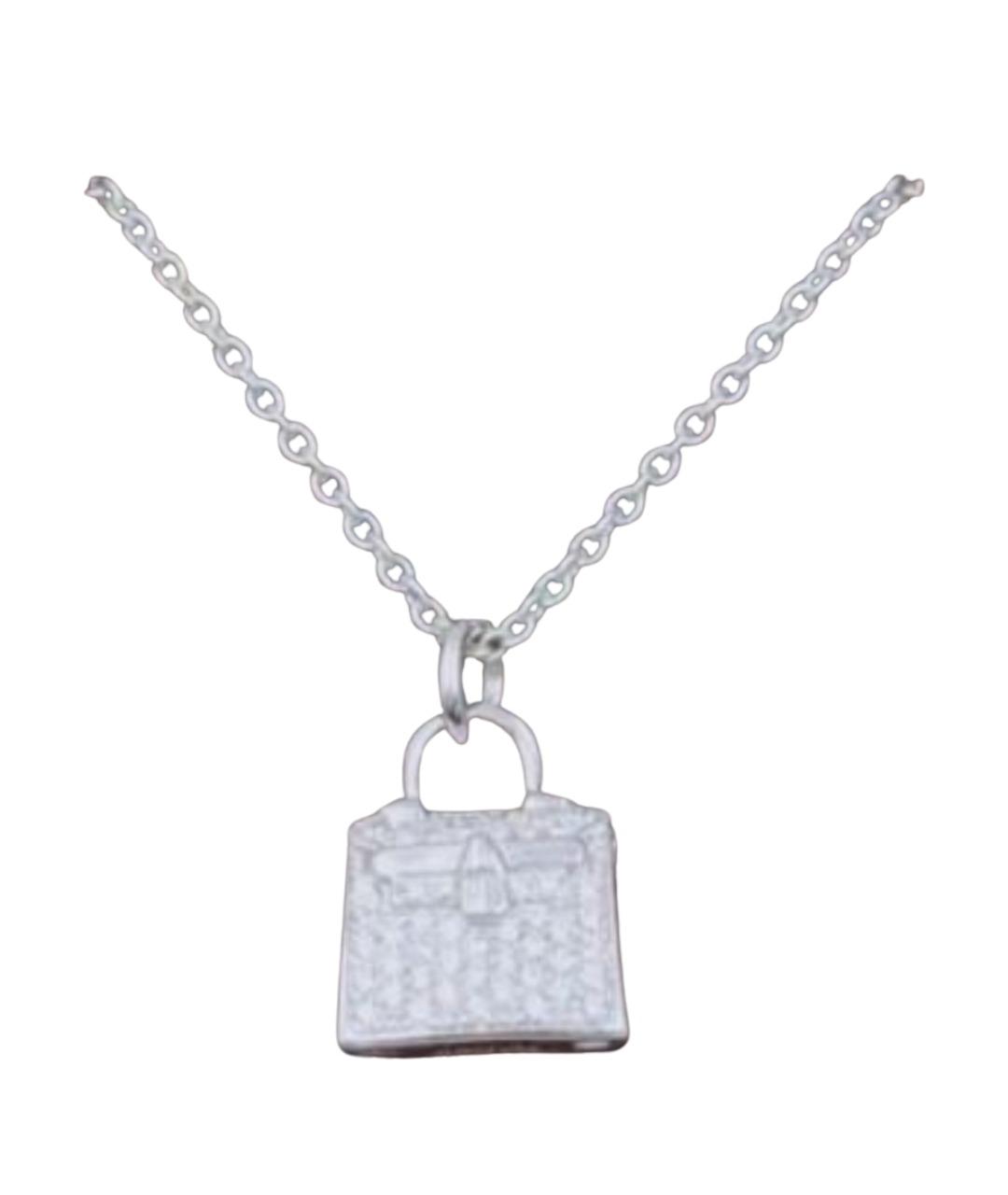 HERMES Белое колье из белого золота, фото 1