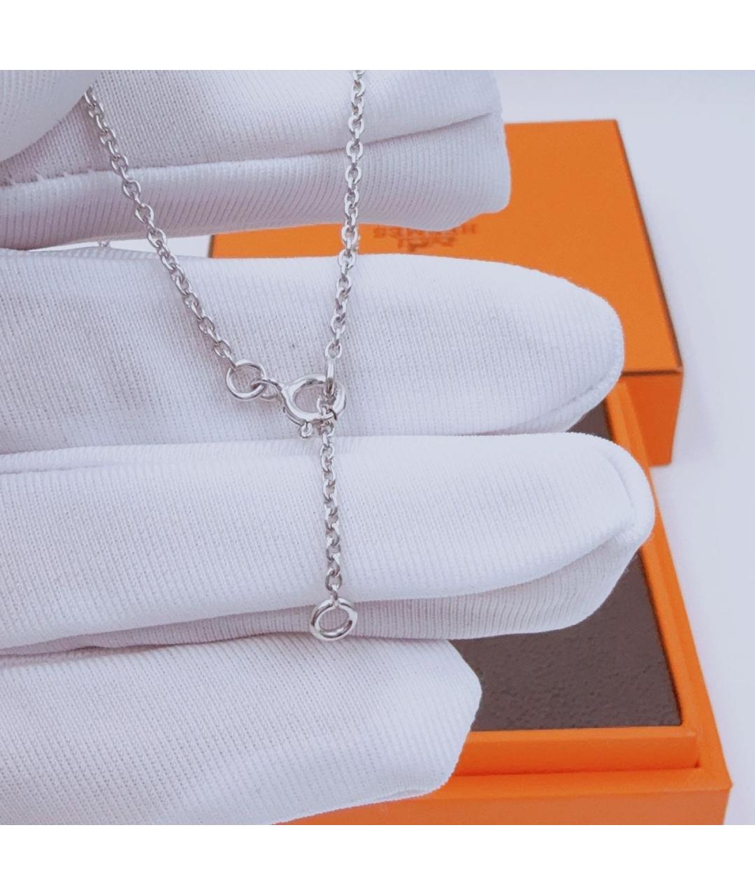 HERMES Белое колье из белого золота, фото 6