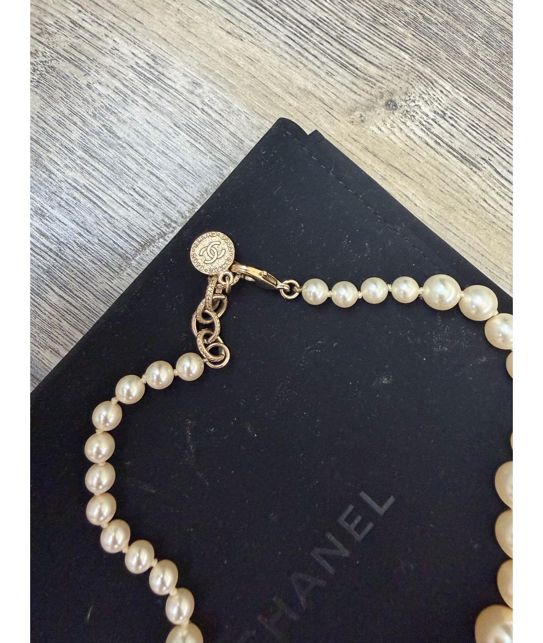 CHANEL Белый чокер, фото 4