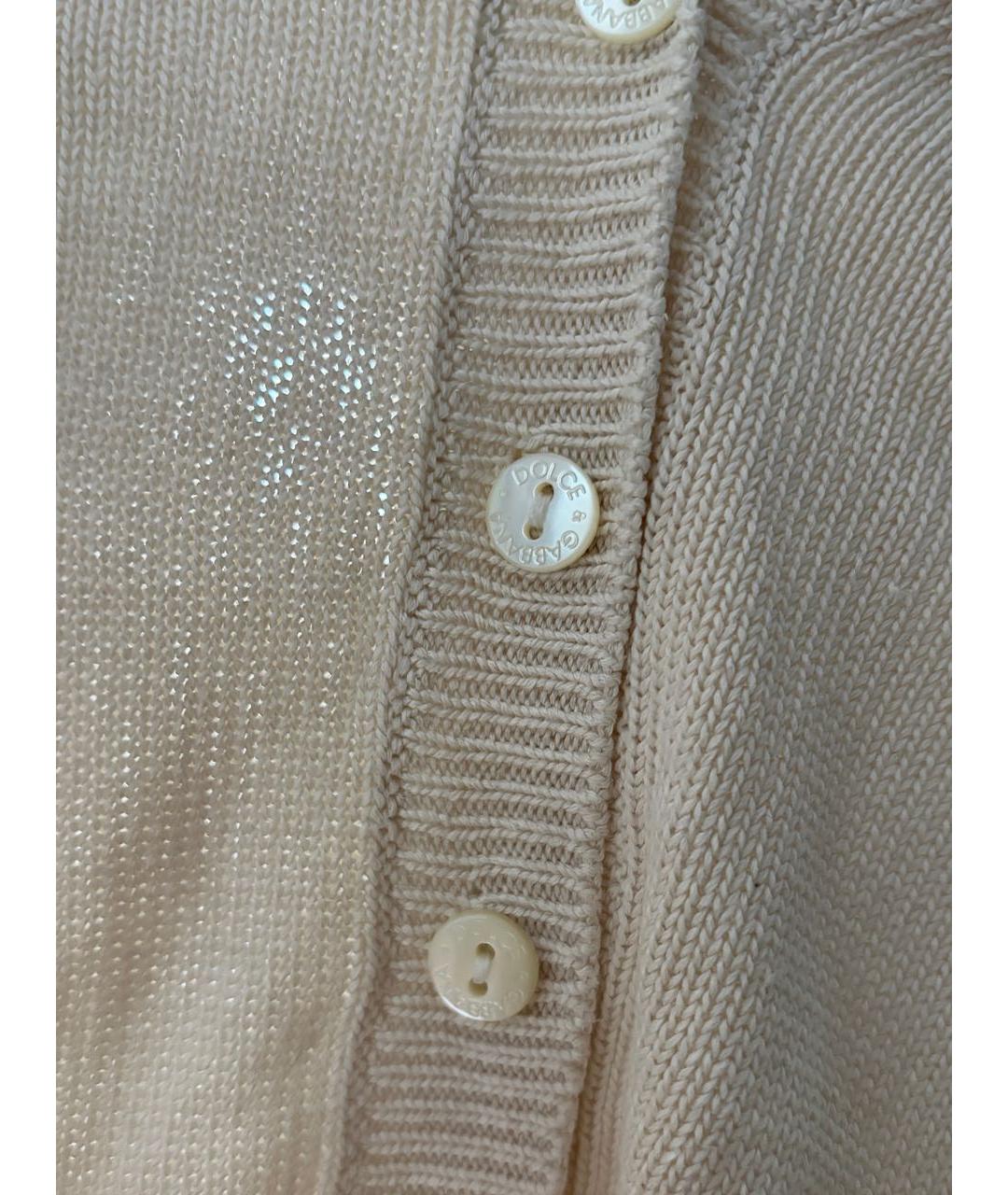 DOLCE&GABBANA Бежевый шелковый кардиган, фото 5