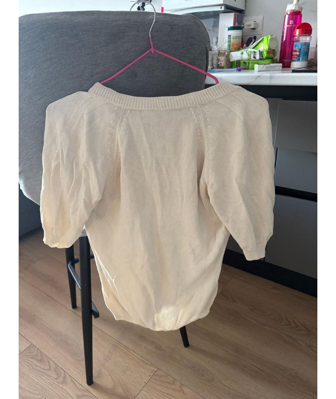 DOLCE&GABBANA Бежевый шелковый кардиган, фото 3