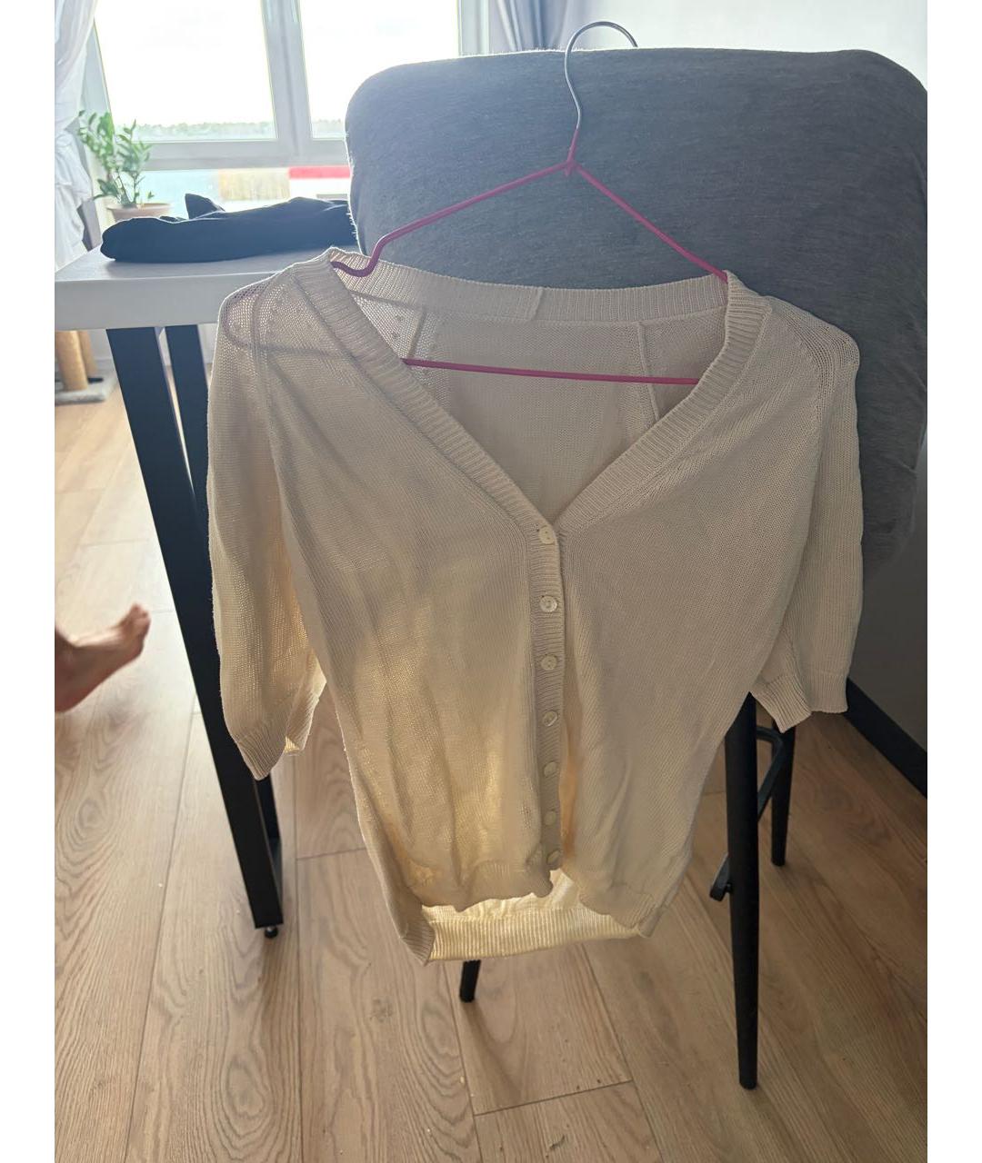 DOLCE&GABBANA Бежевый шелковый кардиган, фото 8