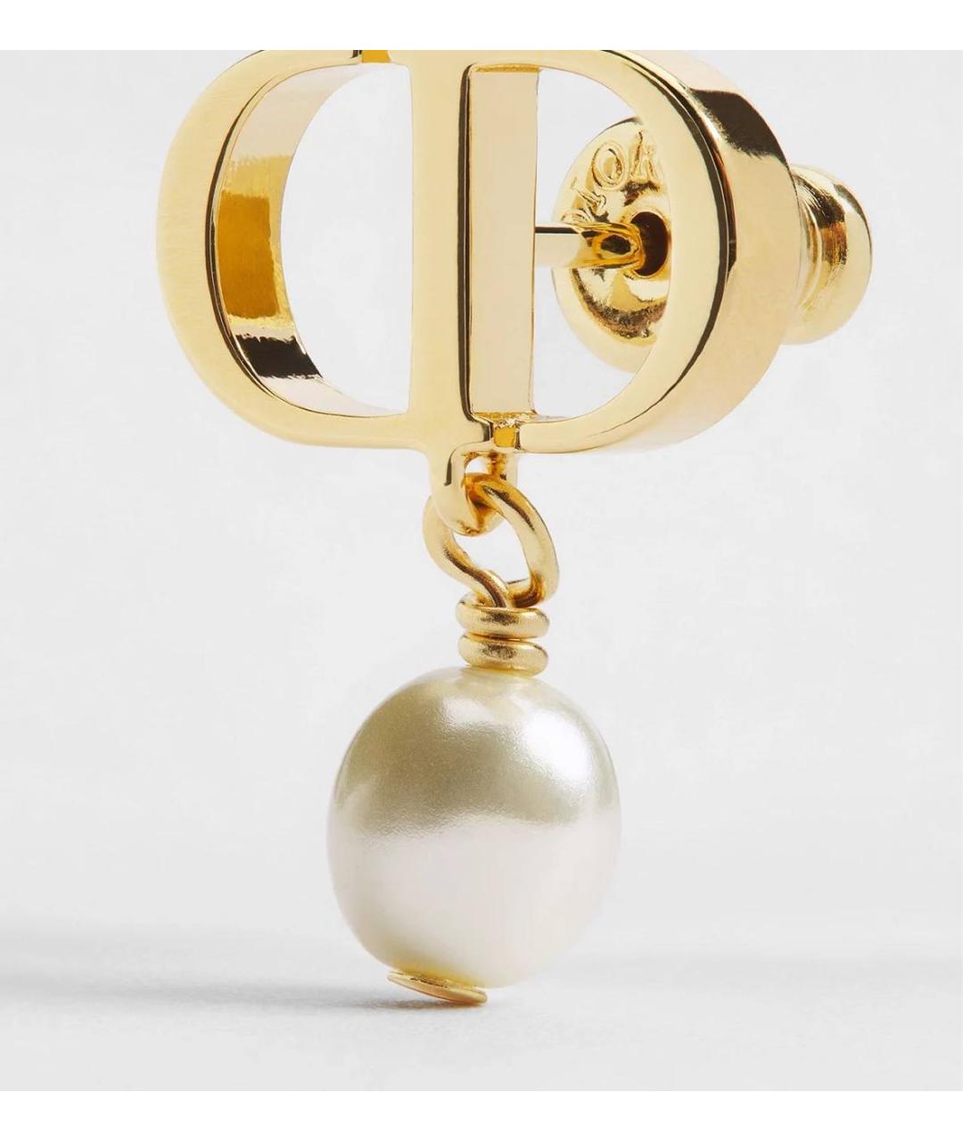 CHRISTIAN DIOR Золотые металлические серьги, фото 3