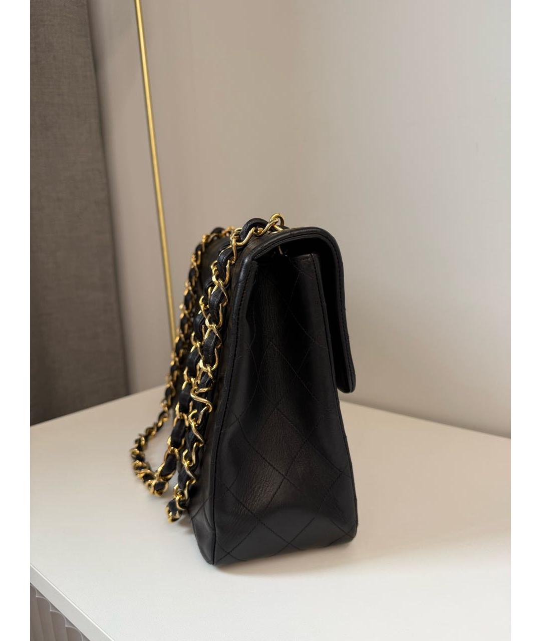 CHANEL Черная кожаная сумка через плечо, фото 6