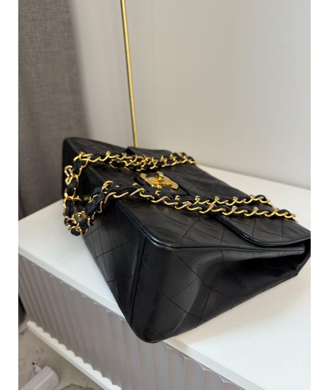 CHANEL Черная кожаная сумка через плечо, фото 3
