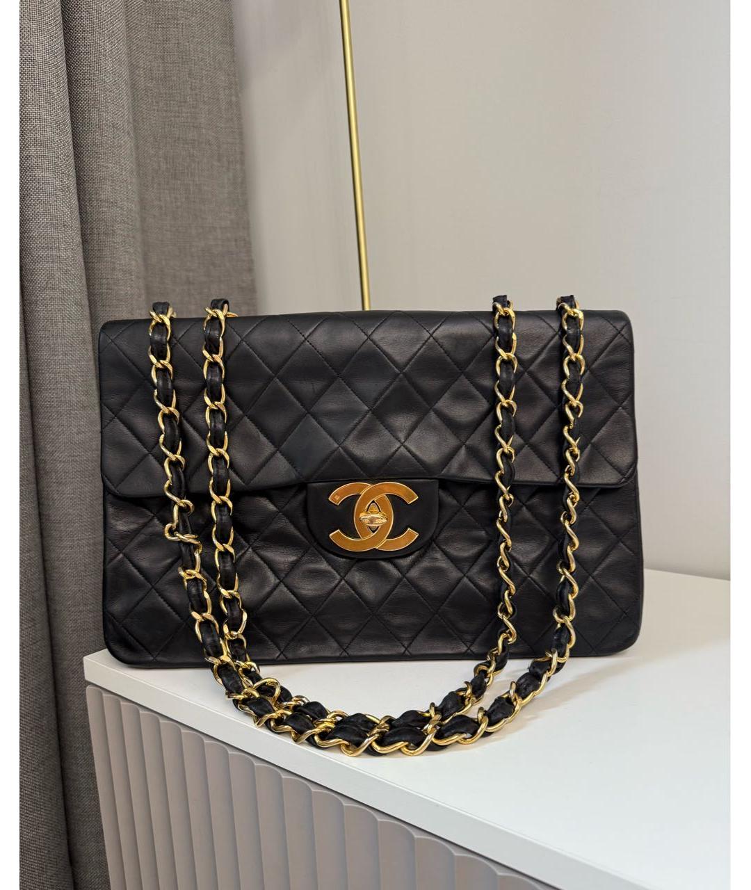 CHANEL Черная кожаная сумка через плечо, фото 9
