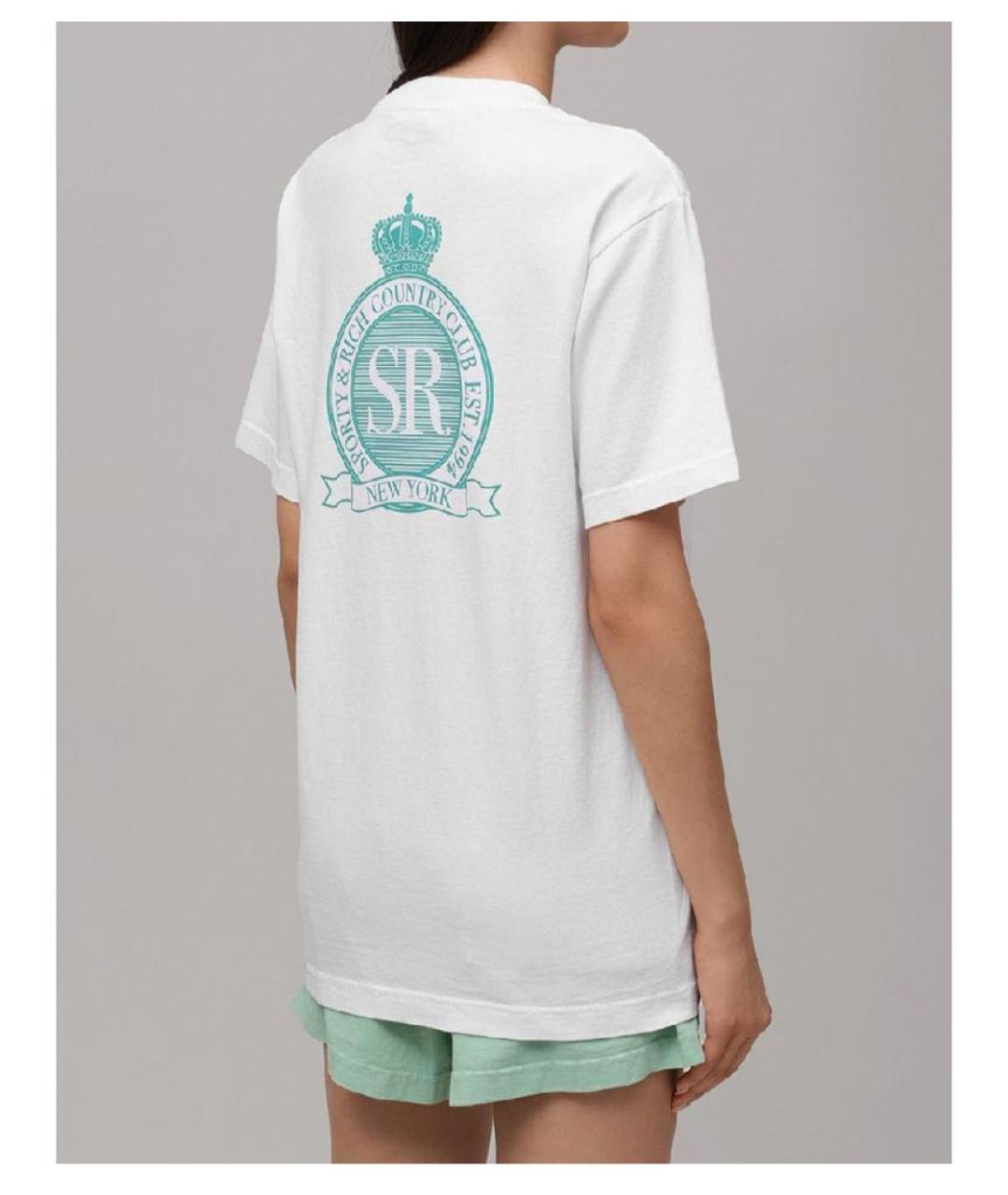 SPORTY AND RICH Белая хлопковая футболка, фото 6