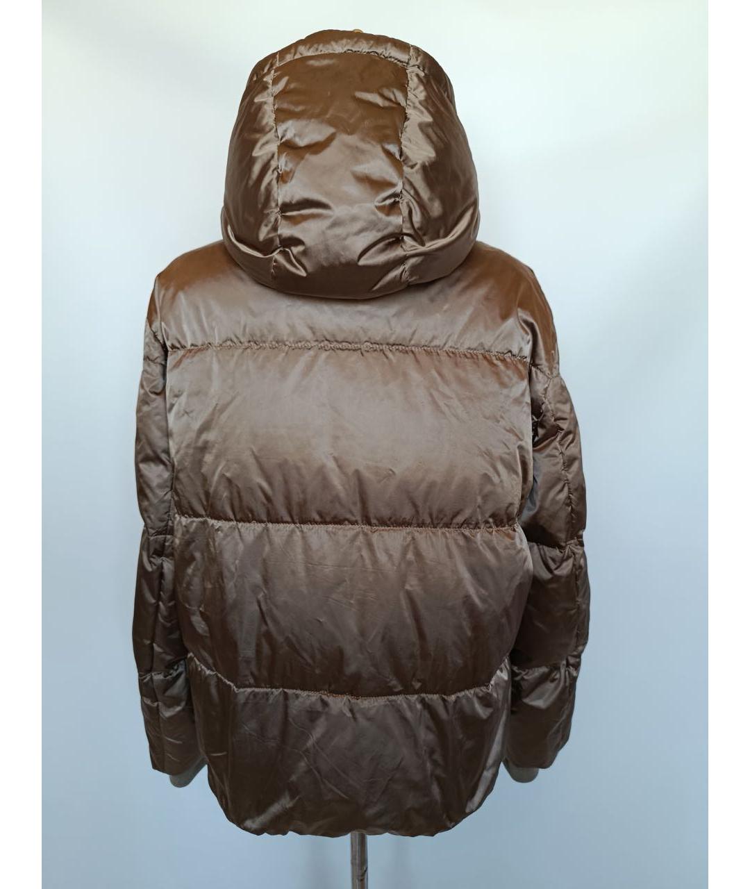 BRUNELLO CUCINELLI Коричневый полиамидовый пуховик, фото 5