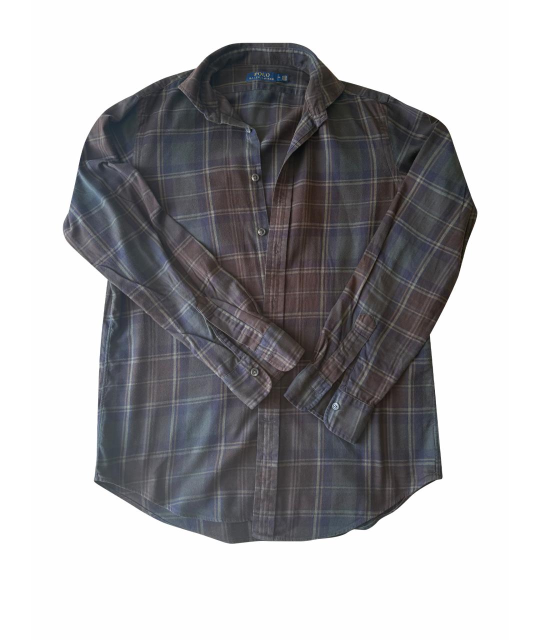 POLO RALPH LAUREN Коричневая хлопковая кэжуал рубашка, фото 1