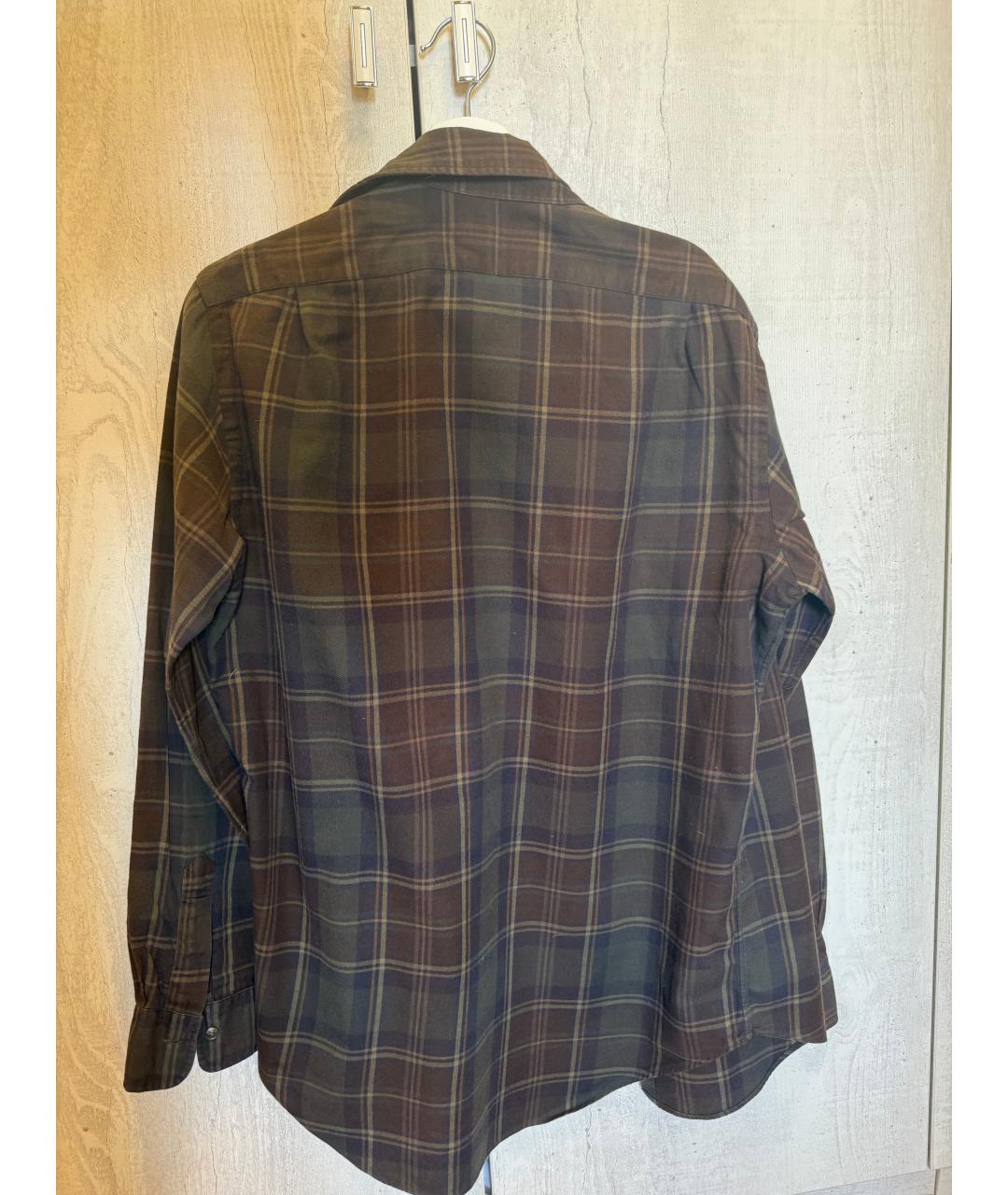 POLO RALPH LAUREN Коричневая хлопковая кэжуал рубашка, фото 5