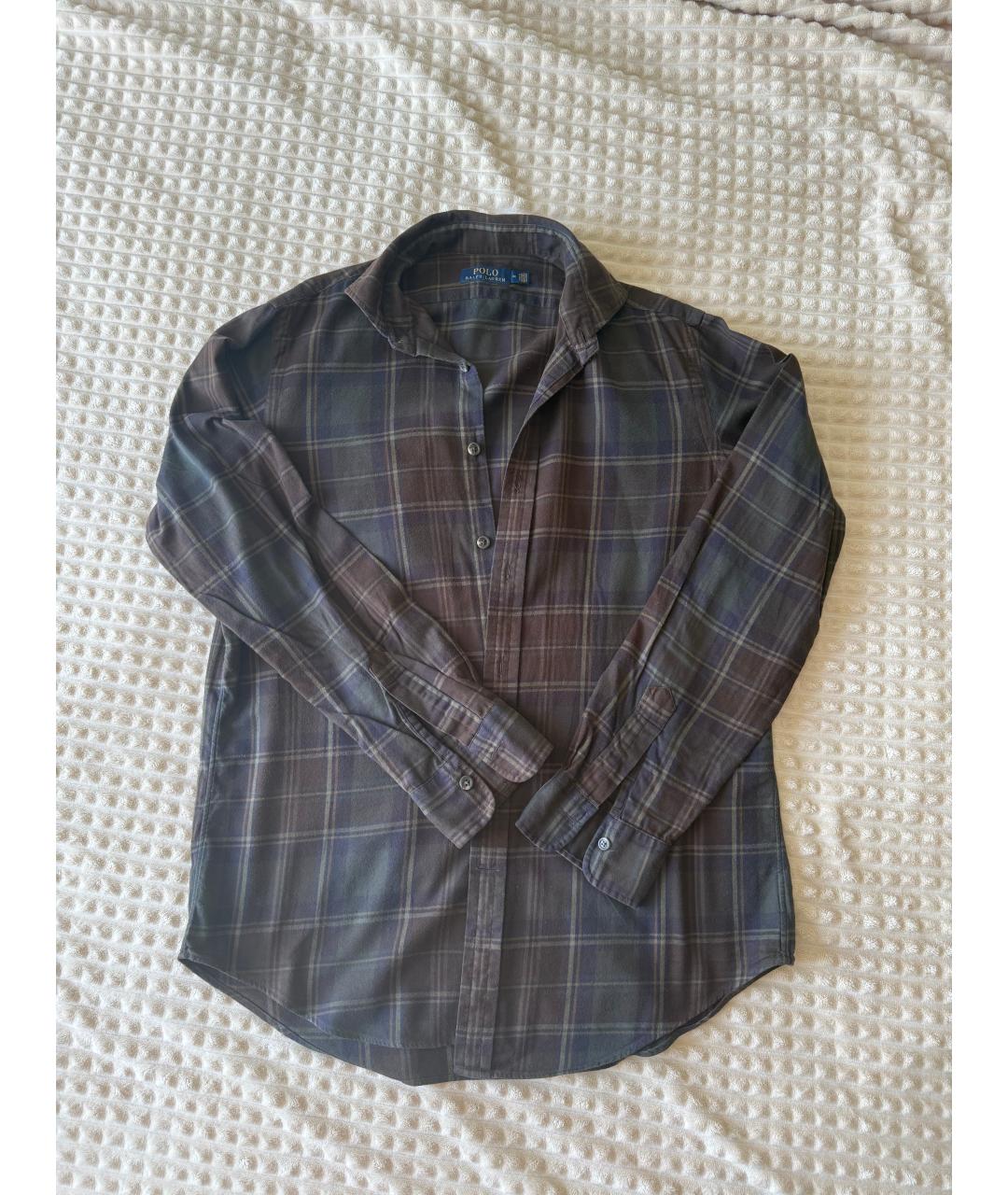 POLO RALPH LAUREN Коричневая хлопковая кэжуал рубашка, фото 6