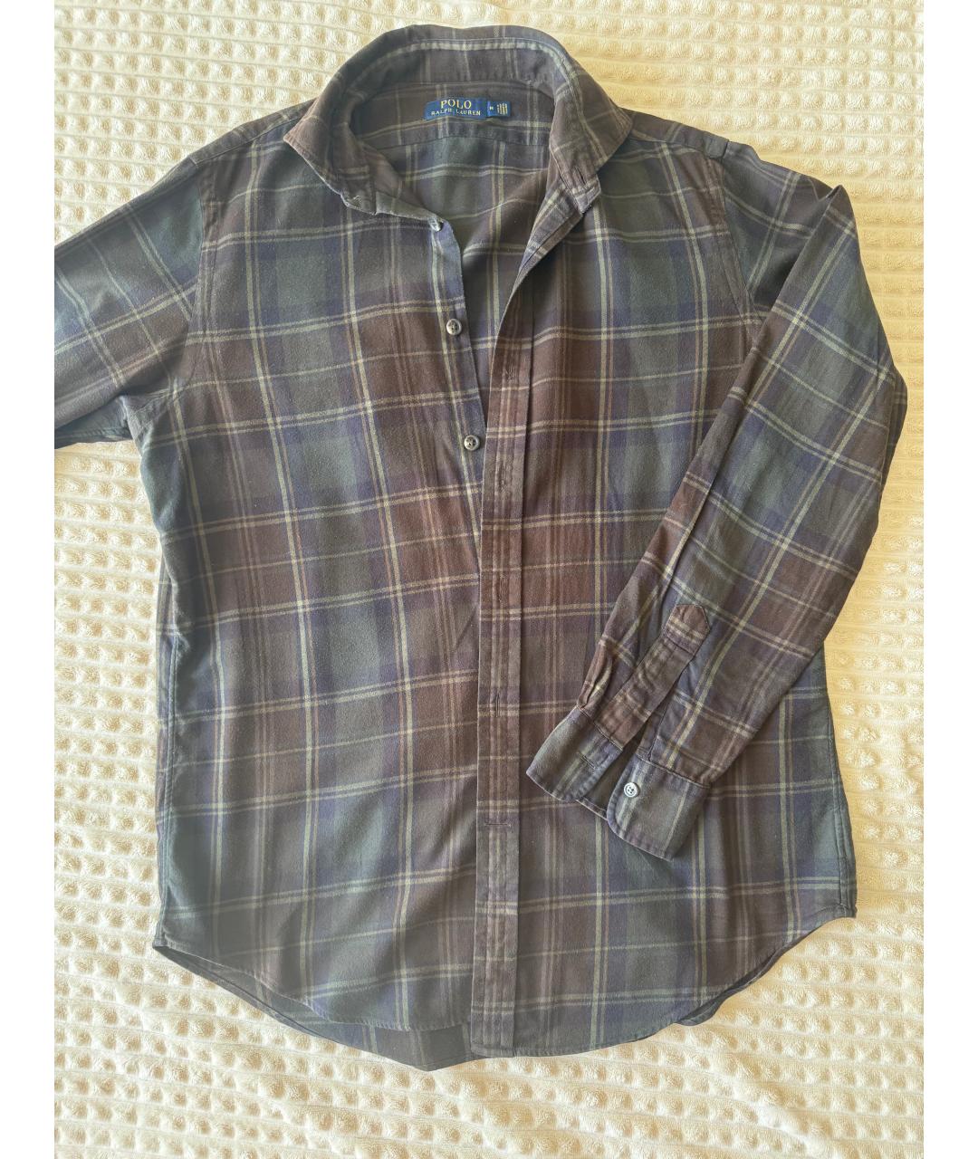 POLO RALPH LAUREN Коричневая хлопковая кэжуал рубашка, фото 2