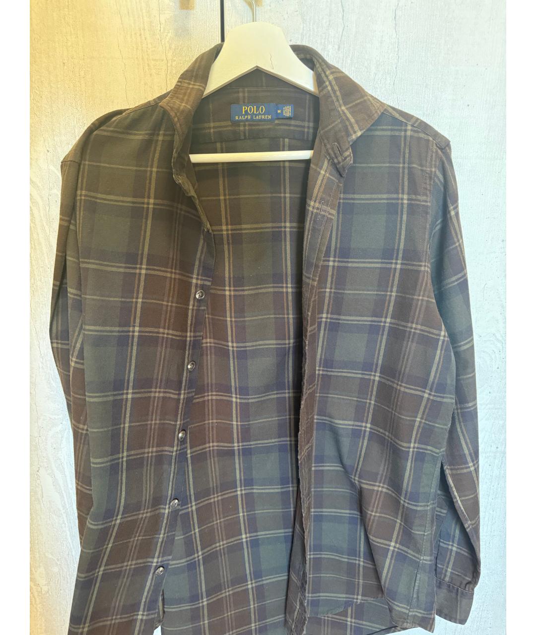 POLO RALPH LAUREN Коричневая хлопковая кэжуал рубашка, фото 4