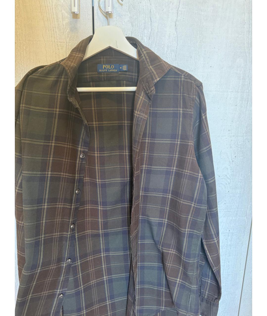 POLO RALPH LAUREN Коричневая хлопковая кэжуал рубашка, фото 3