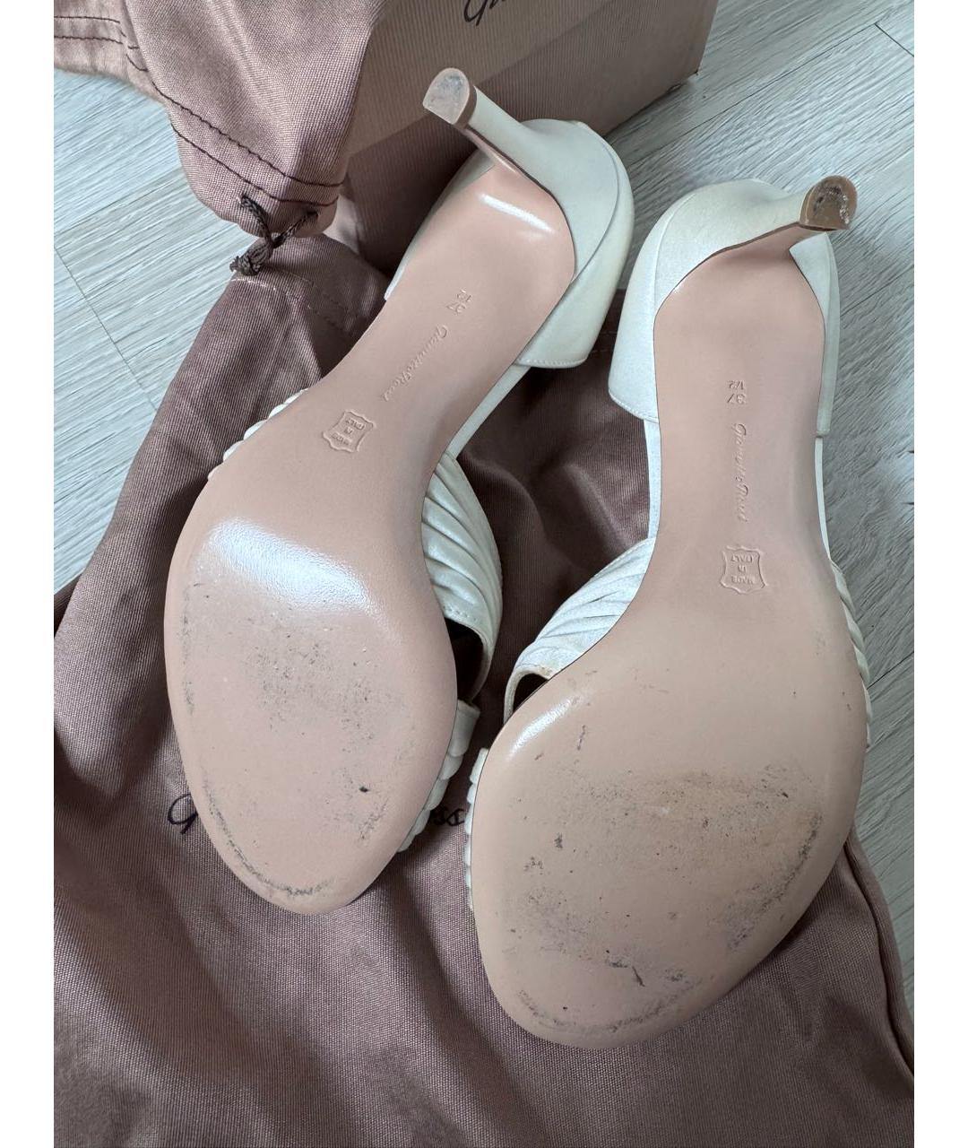 GIANVITO ROSSI Бежевые кожаные туфли, фото 7