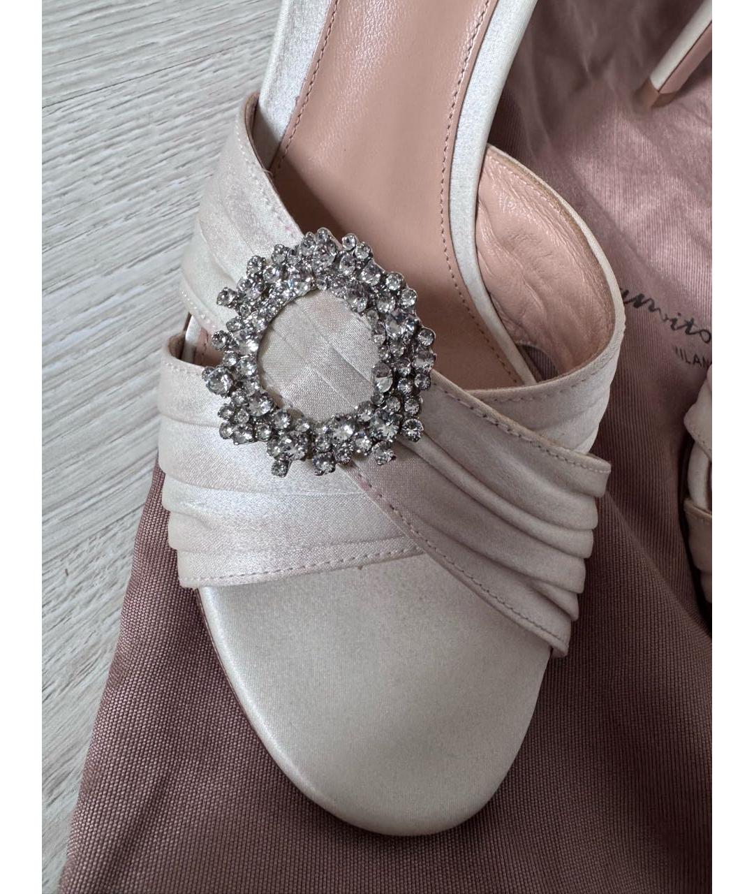 GIANVITO ROSSI Бежевые кожаные туфли, фото 6