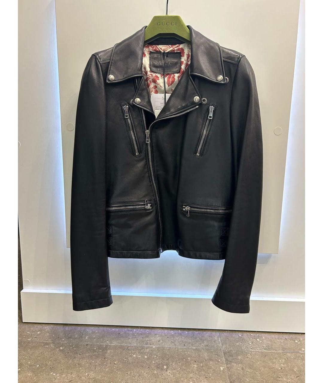 GUCCI Черная кожаная куртка, фото 9