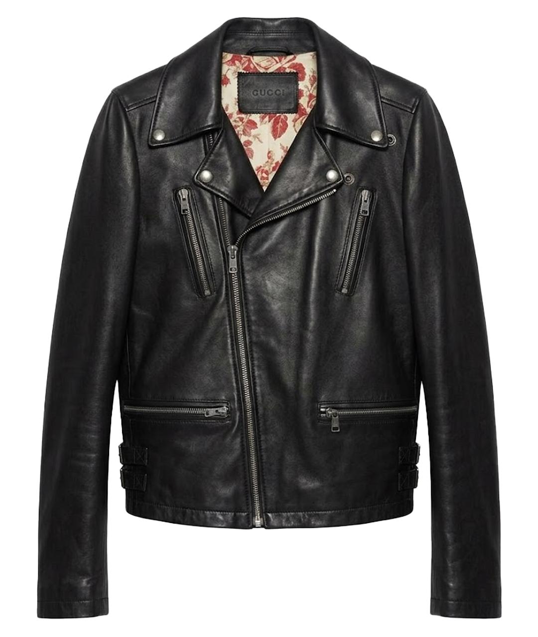GUCCI Черная кожаная куртка, фото 1
