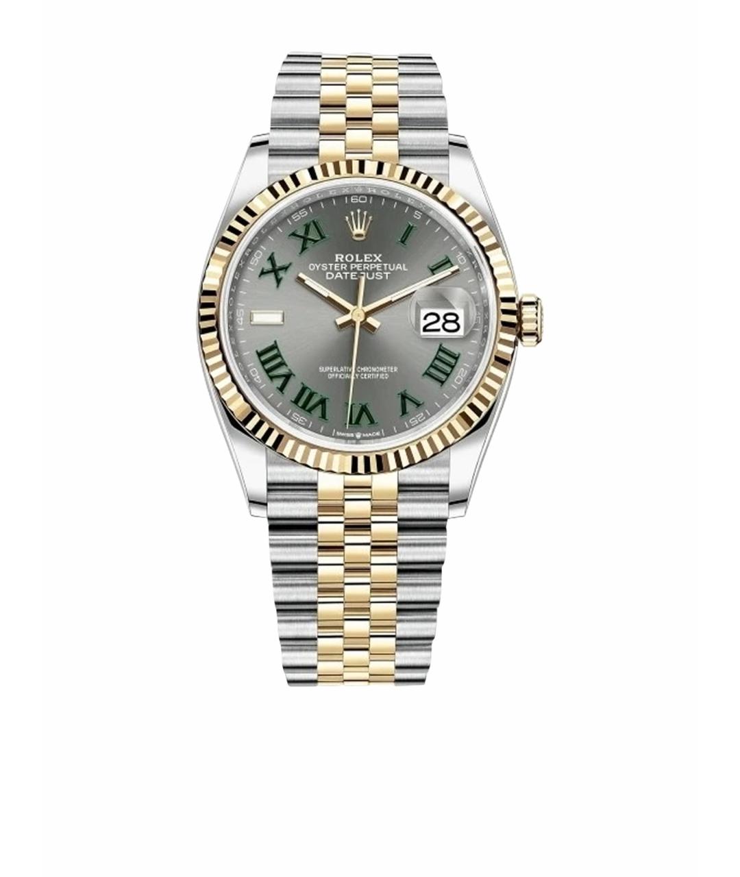 ROLEX Серые часы из желтого золота, фото 1