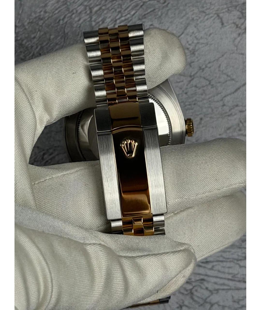 ROLEX Серые часы из желтого золота, фото 6