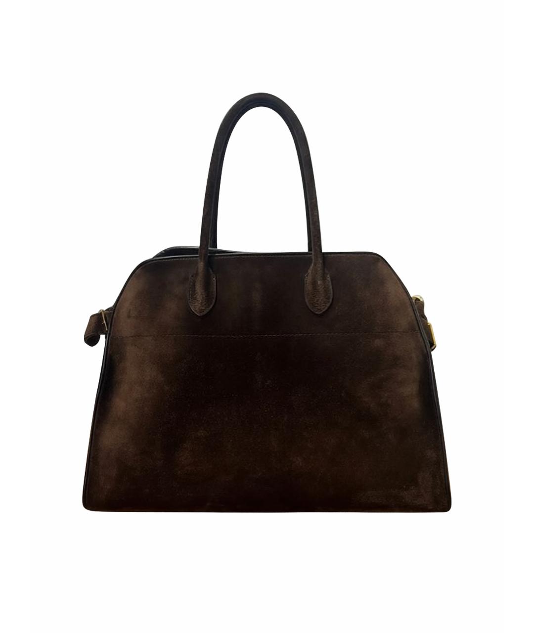 THE ROW Коричневая замшевая сумка тоут, фото 1