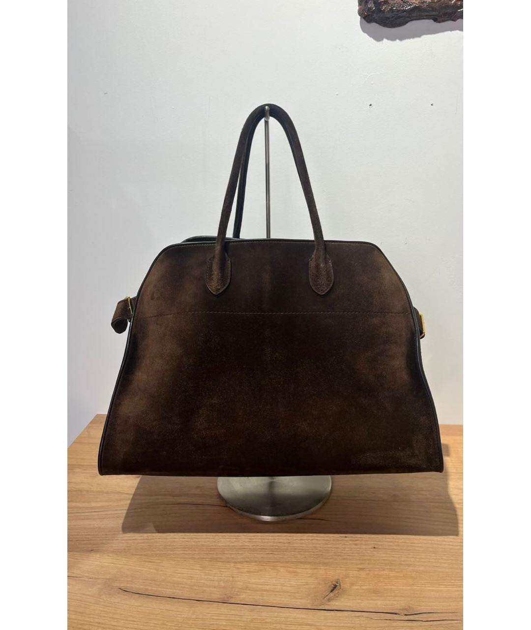 THE ROW Коричневая замшевая сумка тоут, фото 5