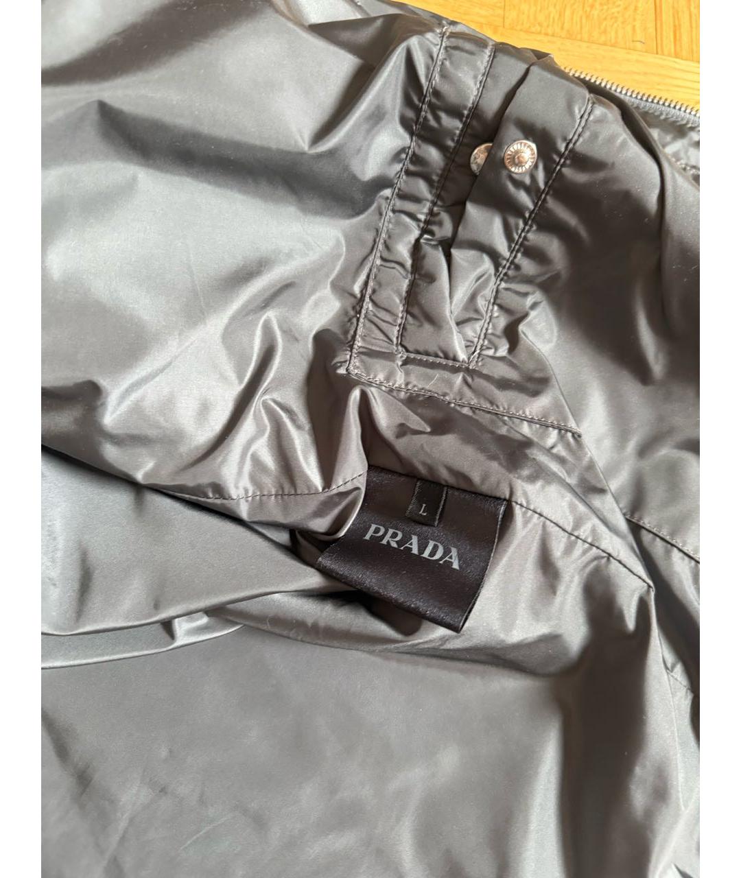 PRADA Серая полиамидовая куртка, фото 4