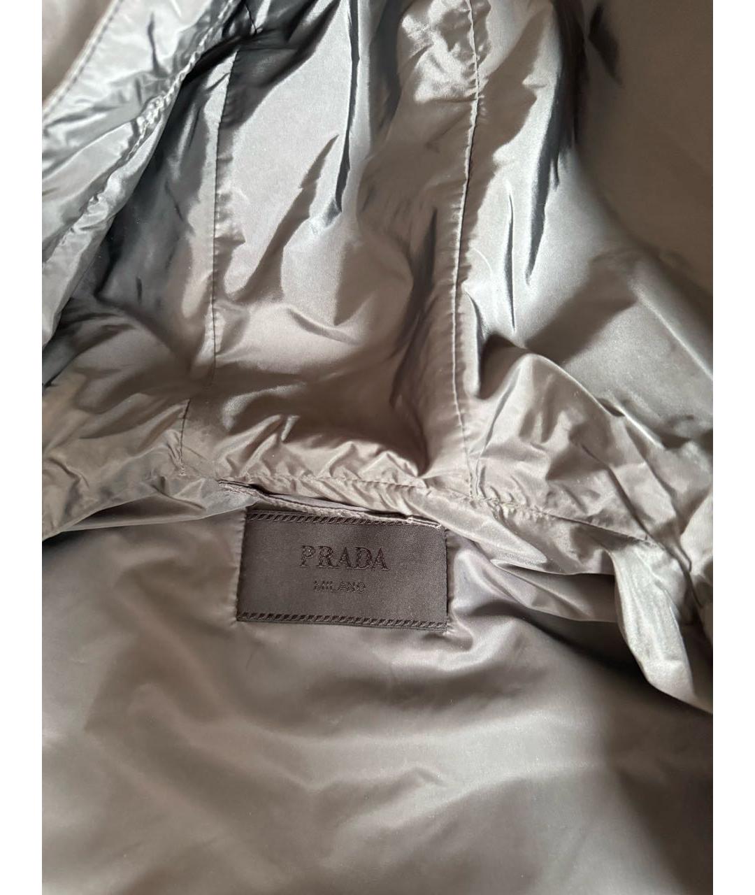 PRADA Серая полиамидовая куртка, фото 5
